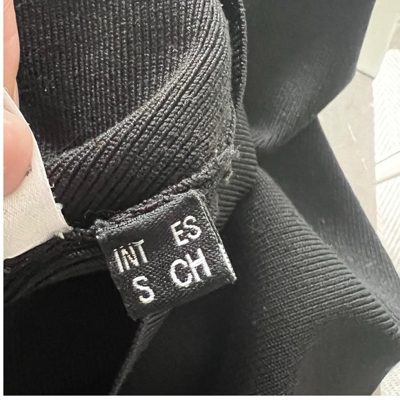 BOSS Hugo Boss Black Silk Blend Point-Collar Deep V-Neck Top - Small - Picture 10 of 12